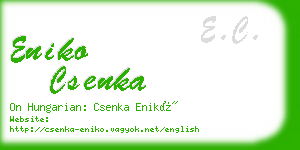 eniko csenka business card